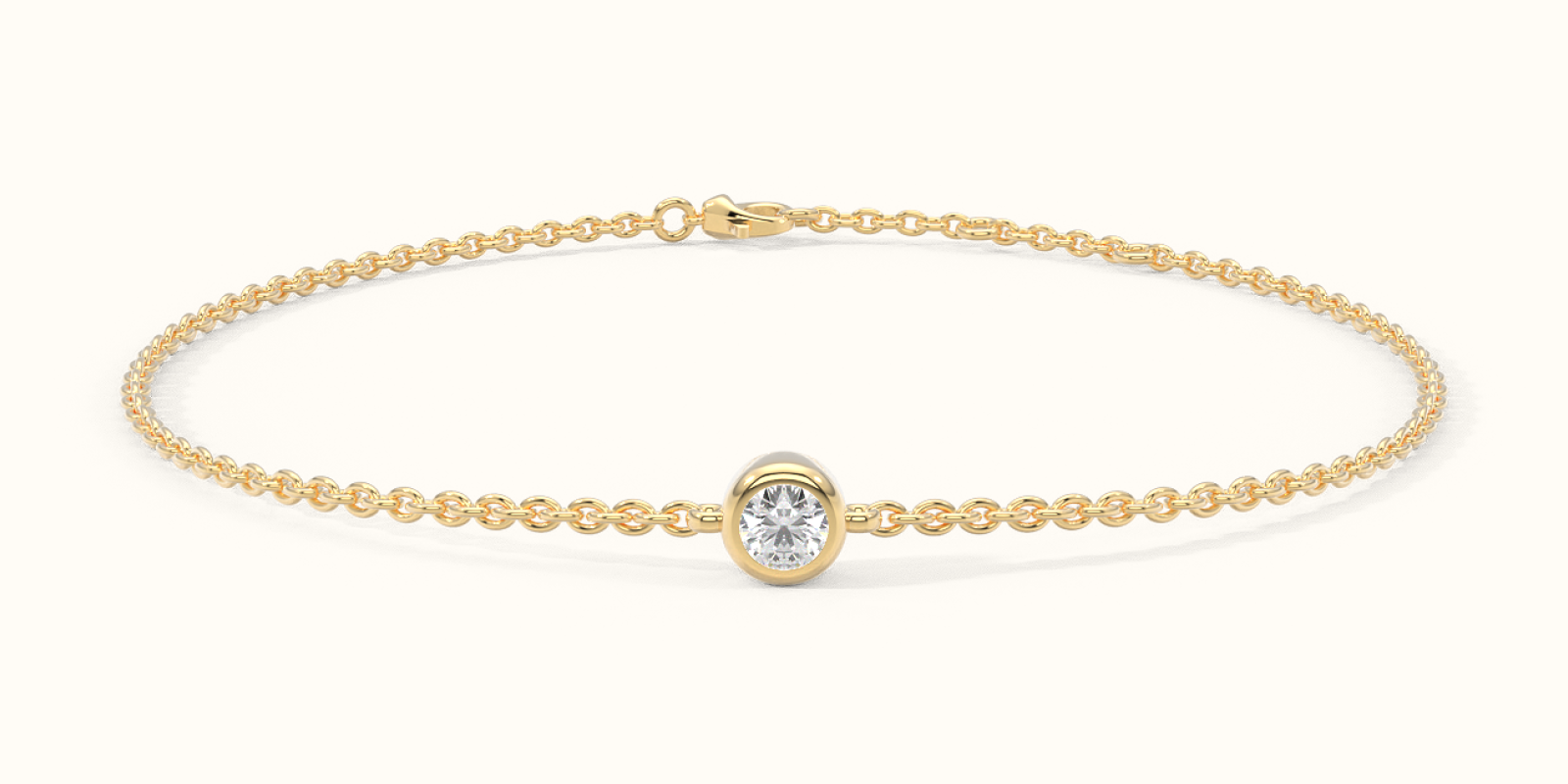 Bezel Setting Diamond Everyday Bracelet